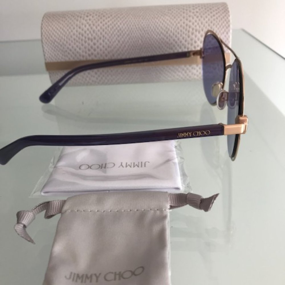 JIMMY CHOO SARAH/S Gold Violet Sunglasses - Picture 6 of 6